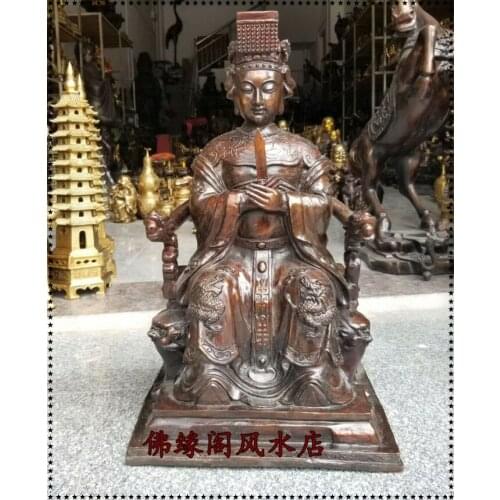 60 CM large -HOME House efficacious Talisman Protection fujian Mazu Goddess Matsu Sea Goddess FENG SHUI bronze art statue