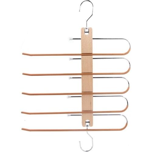 Pants Hangers Space Saving Wood Scarf Hangers for Closet Organizer Hangers Scarf Holder Closet Organization