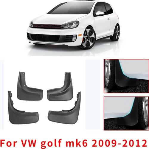 Car Mud Flaps Mudguards For VW golf 6 2009 2010 2011 2012 Front Rear Splash Mudguards Car Fender Styling Fittings Accessories