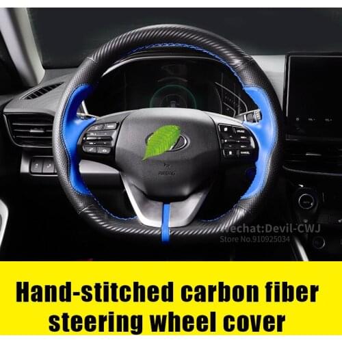 For Hyundai LA FESTA steering wheel cover hand-sewn leather steering wheel cover wear-resistant Grip Cover car accessories