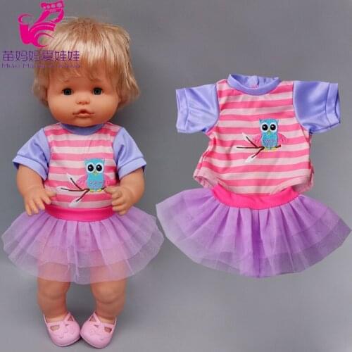 For 40cm Nenuco Ropa y su Hermanita doll dress 38cm baby doll clothes shirt skirt
