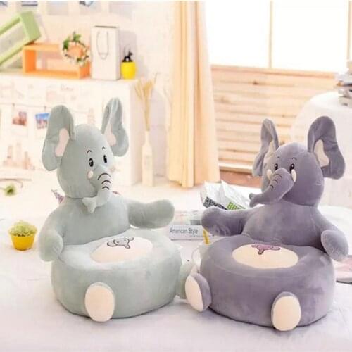 Fancytrader cartoon animal plush elephant sofa chair stuffed toy baby sofa floor seat cushion birthday gift