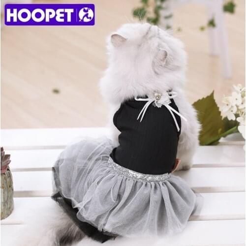 HOOPET Pet Dog Clothing Cool Fashion Clothes Small Dog Spring Summer Dress Cat Gauze Dress Two Colors