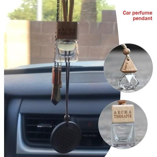 Beautiful Air Freshener Ornament Perfume Empty Bottle Pendant Essential Oils Auto Car Perfume Hanging Glass Bottle Car-styling