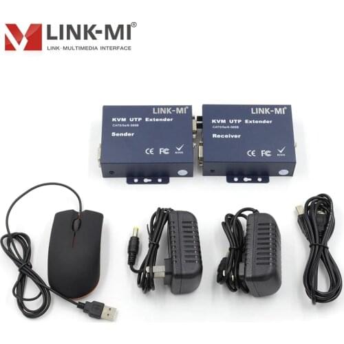 LINK-MI K101TRU 100M VGA USB KVM Extender Over Cat5e/6 Cable UTP HD Transmission Distance signal magnifier 100 meters