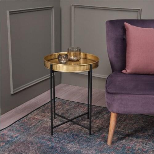 2021 model new coffee table modern coffee table gold coffee table retro coffee table Round Tray Coffee Table