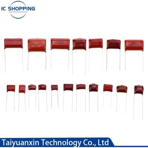 20PCS 250V 400V 450V 630V 1600V 2000V CBB21 22 Polypropylene Film Capacitor 101 103 104 105 125 221 222 223 224 225 332 333 334J