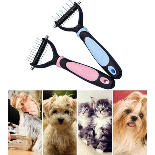 Dog Comb Brush Dematting Comb Pet Supplies Cat Accessories Remove Hair Pet Deshedding Brush Clipper Kitten Hair Trimmer Remove E