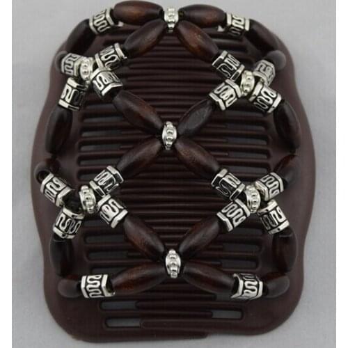 Metal wooden flower pattern Magic Hair Combs double hair combs hair accessories Free shipping 40 pcs/lot