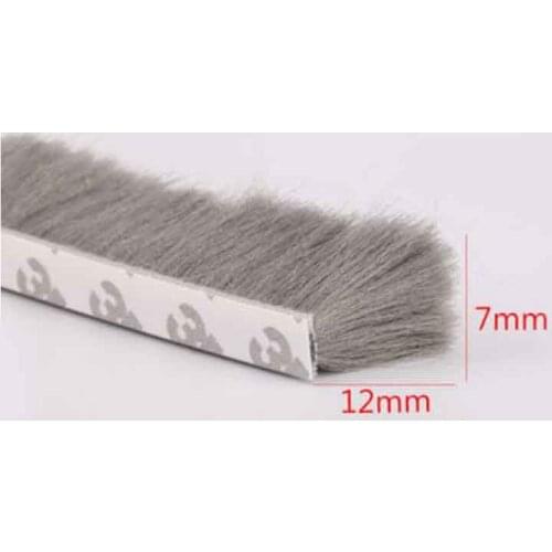 3m x 7mm x 12mm self adhesive window door draught excluder brush pile sealing tape weather strip