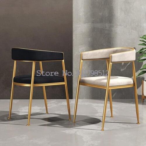 Nordic light luxury dining chair home backrest modern minimalist makeup chair leisure stool ins net red restaurant chair