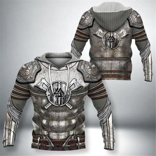 Viking Armor Valkut SymBol 3D All Over Printed hoodies Sweatshirt zipper hoodies women For men Pullover Cosplay costumes