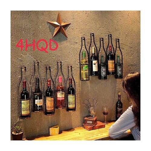 Retro Wine Rack Wall Hanging Living Room Dining Bar Wine Cabinet Decoration Creative Wall Pendant