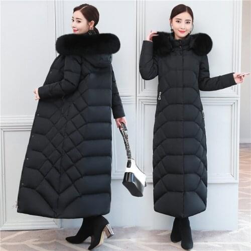 Winter Long Coat Female Thick Womens Jacket + Real Fox Fur Hooded Elegant Duck Down Jackets Women Clothes 13