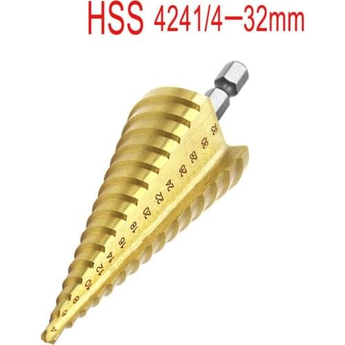 1Pcs 4-32mm Hex Shank Metal Drill High-quality High-speed Steel Step Drill Multi-purpose Pagoda Drill Bit Solid Drilling Tool