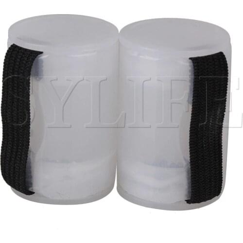 2pcs 39x25mm Ukulele Guitar White Transparent Finger Rhythm Sand Shaker Ring