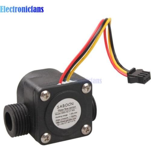 4 Point Water Flow Sensor 1-30L/min G1/2 1.75MPa Fluid Flowmeter Switch Counter Hall Control Machine Flow Meter for Water Heater