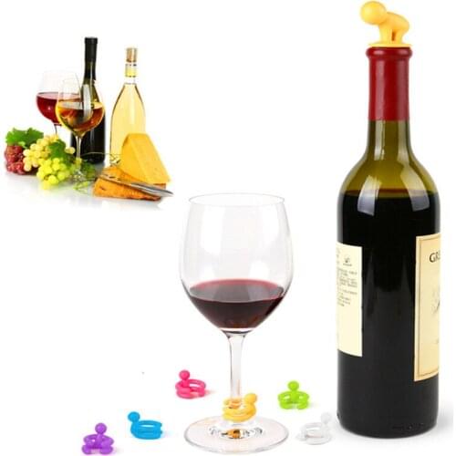 80set=560pcs selling stainless steel wine stopper sealing port wine stream personalized wine bottle stopper candy color suit