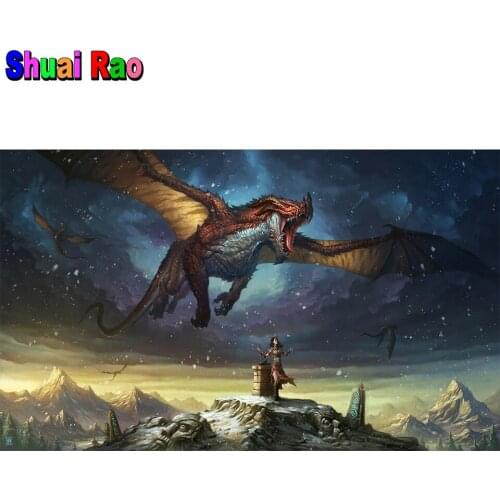 Fantasy Ancient Dragon World Full drill mosiac diy Diamond Painting 5d myth diamond Embroidery gift art needlework Home Decor