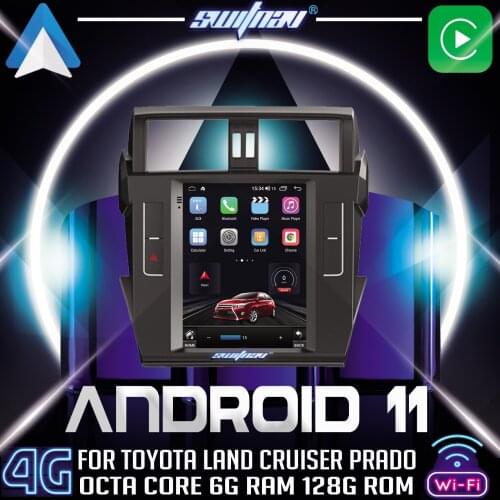 SWITNAV For Tesla Style Android 10 CAR DVD For Toyota land cruiser prado 150 2017 car Player audio gps display screen Monitor