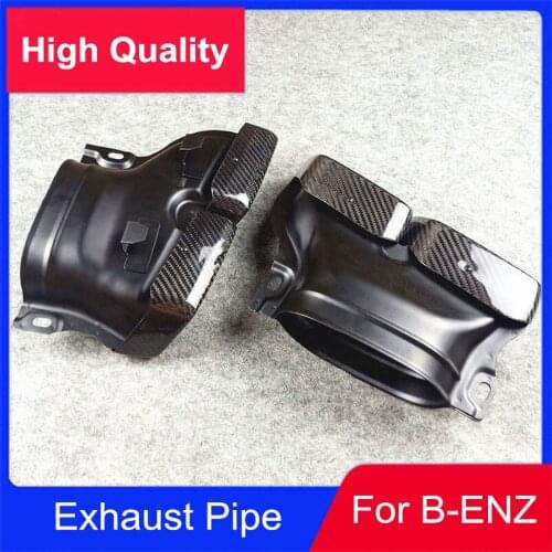 Car Styling For B-ENZ C-class W205 C63 GLS300 GLE450 W166 GLE63 Top Quality Carbon Fiber Car Exhaust Muffler Pipes