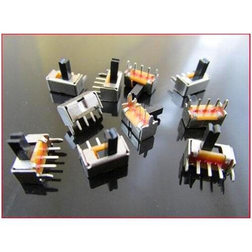 Free Shipping!!! 100pcs Five feet Stubbs switch SK-12D07 (1P2T) side dial / Side slide switch / Electronic Component