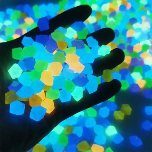 100pcs Fish Tank Decorative Luminous Stones Garden Outdoor Aquarium Cobblestones Marbles Home Ornament Glow In Dark Yard Decor