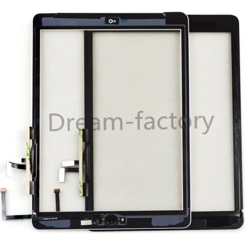 Touch Screen Digitizer with Button and IC Connector Adhesive Sticker for iPad 5th 2017 A1822 A1823