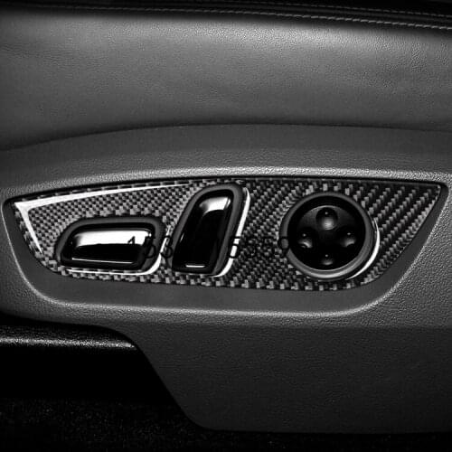 For 08-15 Audi Q7 Refitted Carbon Fiber Interior Decoration Center Control Seat Adjustment Panel Memory Button Car Sticker