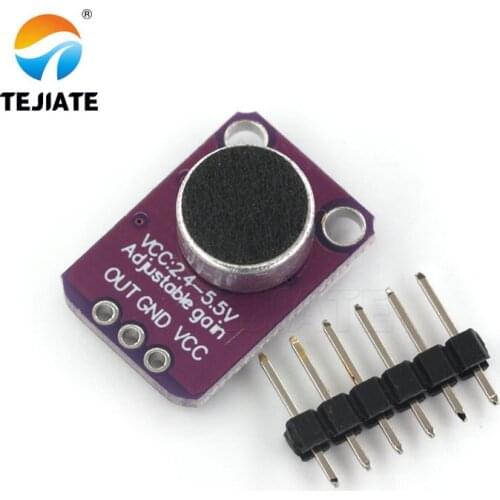 GY-MAX4466 Electret Microphone Amplifier MAX4466 Adjustable Amplifier Module Gain OUT GND VCC Amplifier Board 2.4-5V