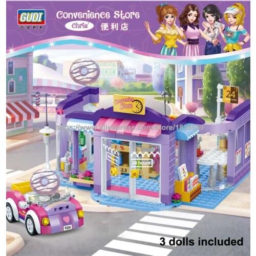 2019 new Building Blocks Bricks Education Sets Toys for Girls Gift Convenience Store Compatible with Friends