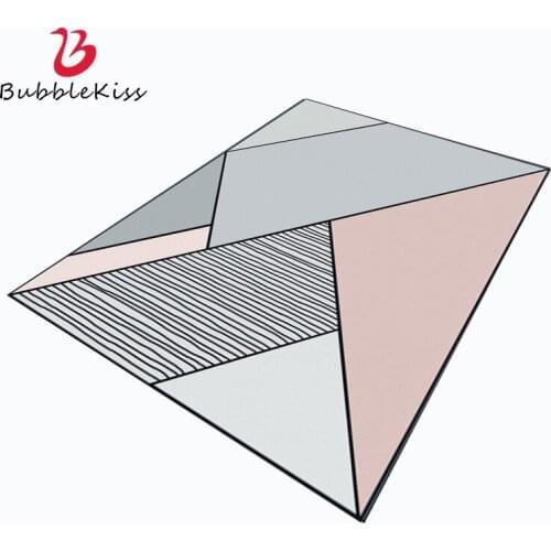 Bubble Kiss Nordic Style Carpets for Home Living Room Customized Pink Gray Geometric Pattern Bedroom Rug Balcony Decor Door Mat