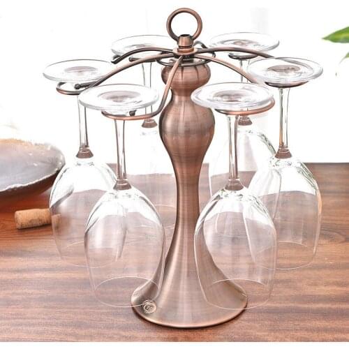 Creative Beauty Thin Waist Cup Holder Can Hang 6 Pcs Goblet Wine Rack Metal Durable Bar Chateau Wine Accessories Storage Tools