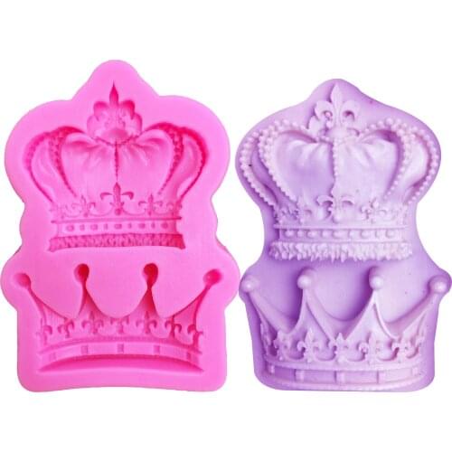 M0761 Royal crown silicone fandont mold Silica gel moulds crowns Chocolate molds candy mould wedding cake decorating tools