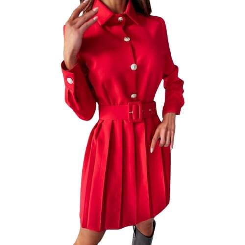 MAIGSWHOO Fashionable Shirt Dresses