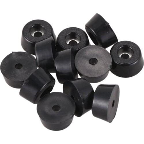 Furniture Non-slip Tapered Rubber Feet Washer 22mm x 10mm 12 Pcs