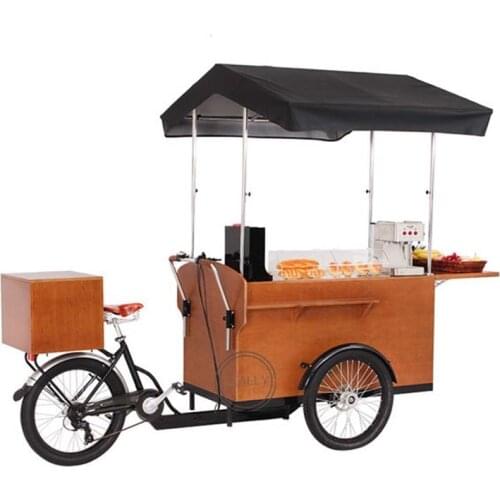 Multifuncation Coffee Tricycle Electric Food Vending Cart Adult Retail Snack Bike with CE