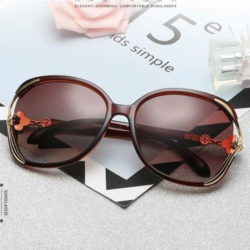 Fashion Polarized Sunglasses Ladies Design Brand Big Frame Gradient Sun Glasses Retro 2021
