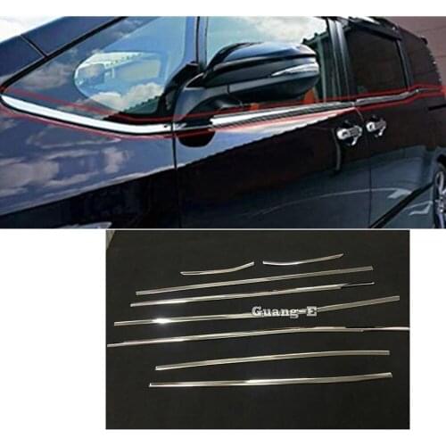 Car Sticker Garnish Pillar Window Middle Strip Trim Frame Lamp Hood For Toyota Noah Voxy 80 Series 2014 2015 2016 2017 2018