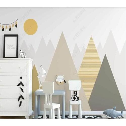 Papel de parede abstract lines mountain peak abstract geometric valley childrens room 3D wallpaper mural,living room home decor