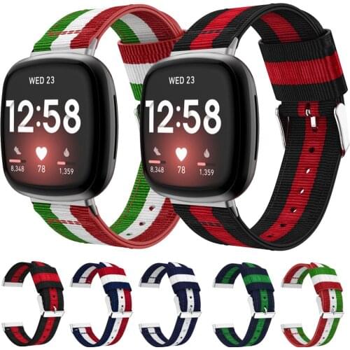 For Fitbit Versa 3 2 Nylon Band Strap Replacement Breathable Versa3 Sport Watch Strap Bracelet Watchband For Fitbit Versa Lite