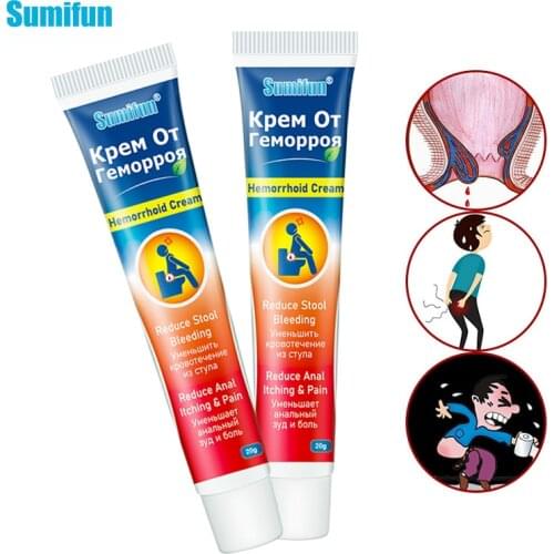 Sumifun 1pcs Hemorrhoids Ointment Pain Relief Mixed External Internal Anal Fissure Chinese Cream Painkiller Medical Plaster