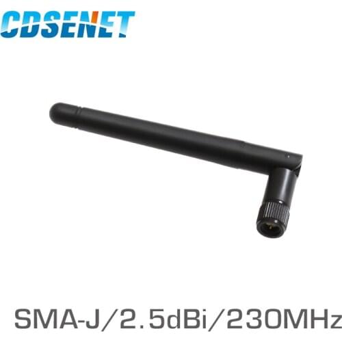 2Pcs 230MHz Omnidirectional Wifi Antenna High Gain 2.5dBi Flexible SMA-J Interface Rubber Antenna for Communication TX230-JK-11
