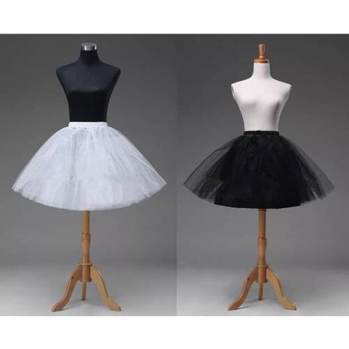 New Short Petticoat Crinoline Underskirt Tutu Bridal Wedding Dress Skirt Slips Hoops 2021