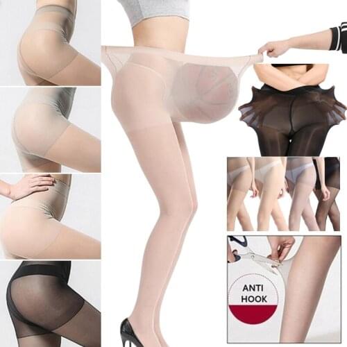 Women High Waist Sun Protection Summer Sexy Breathable Elastic Tights Nylon Pantyhose Ladies 5D Tear Resistant Slim Stockings