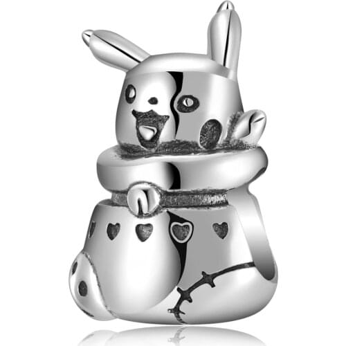 Famous Cartoon Pokémon Series Hot Sale 925 Sterling Silver Cute Animal Beads Fit Original Pandora Charms Bracelet DIY Jewelry