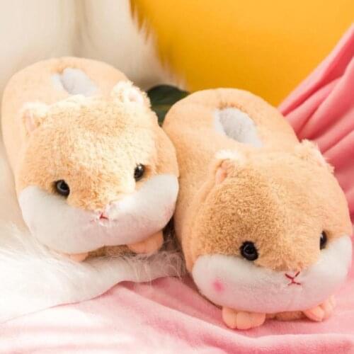Winter Girls Warm Plush Home Slides Funny Animal Slides Flat House Slides Unisex One Size Ladies/Male Stuffed Snug Slippers