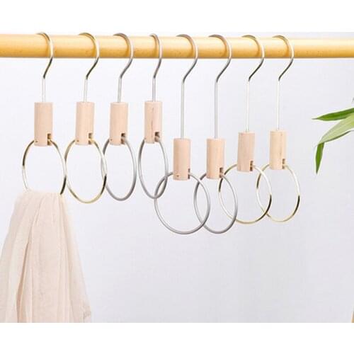10pcs/lot Iron Round Scarf Hanger Wall Mounted Towel Ring Belt Hanger Metal Clothes Hook for Scarves Ties Accessories