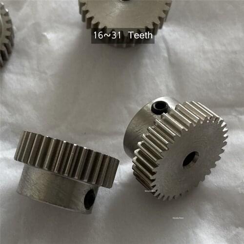 2PCS 0.5M 16-31 Teeth Stainless steel Steps Gear 3/5mm