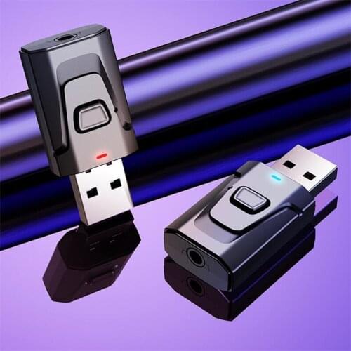 4 in 1 Bluetooth-Compatible V5.0 Receiver wireless USB 3.5mm Audio Receiver/Transmitter For TV PC Car AUX Speaker Plug And Play